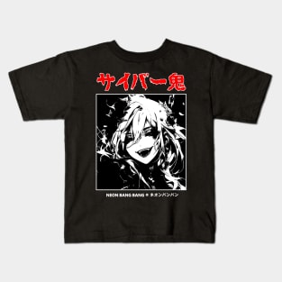 Gothic Punk Grunge Alternative Dark Anime Manga Goth Girl Japanese Streetwear Style Kids T-Shirt